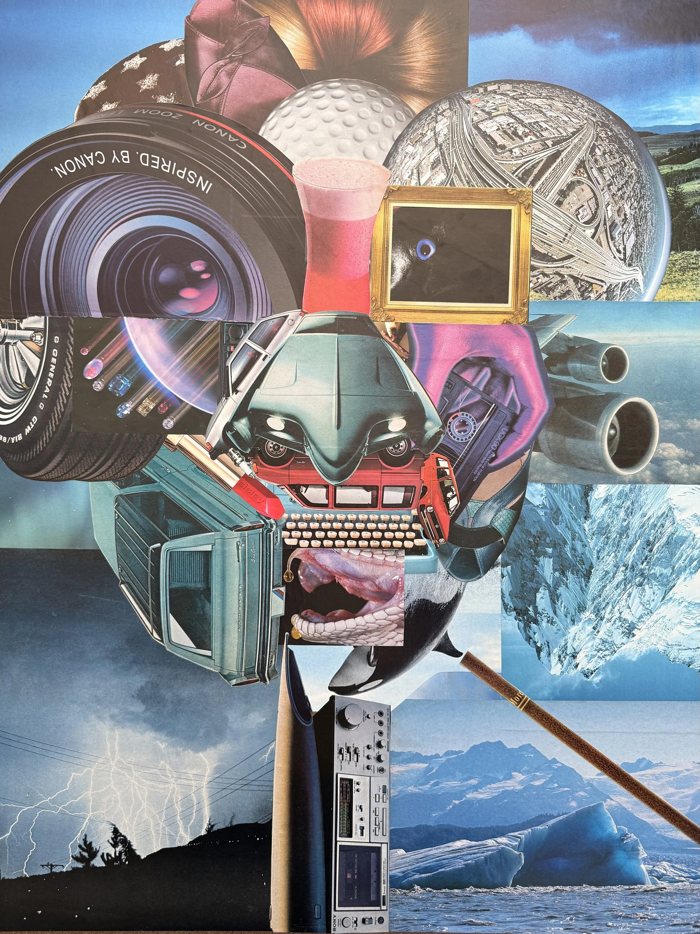 Collage on Board