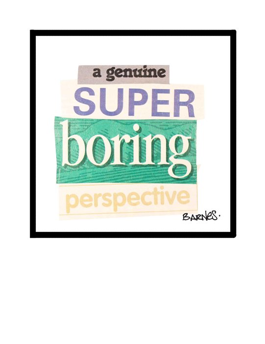 A Genuine Super Boring Perspective